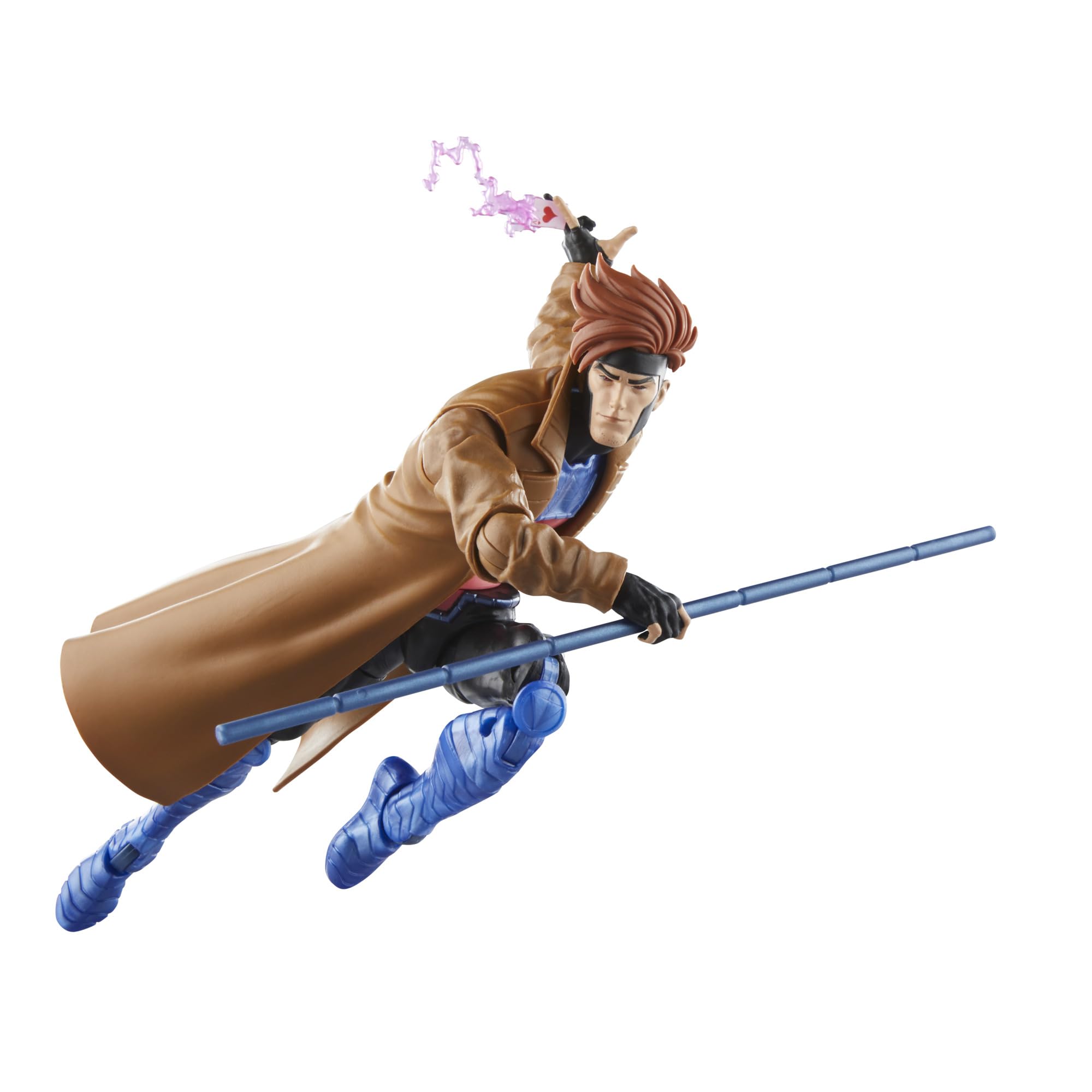 Gambit figure with poseable head and limbs for action scenes