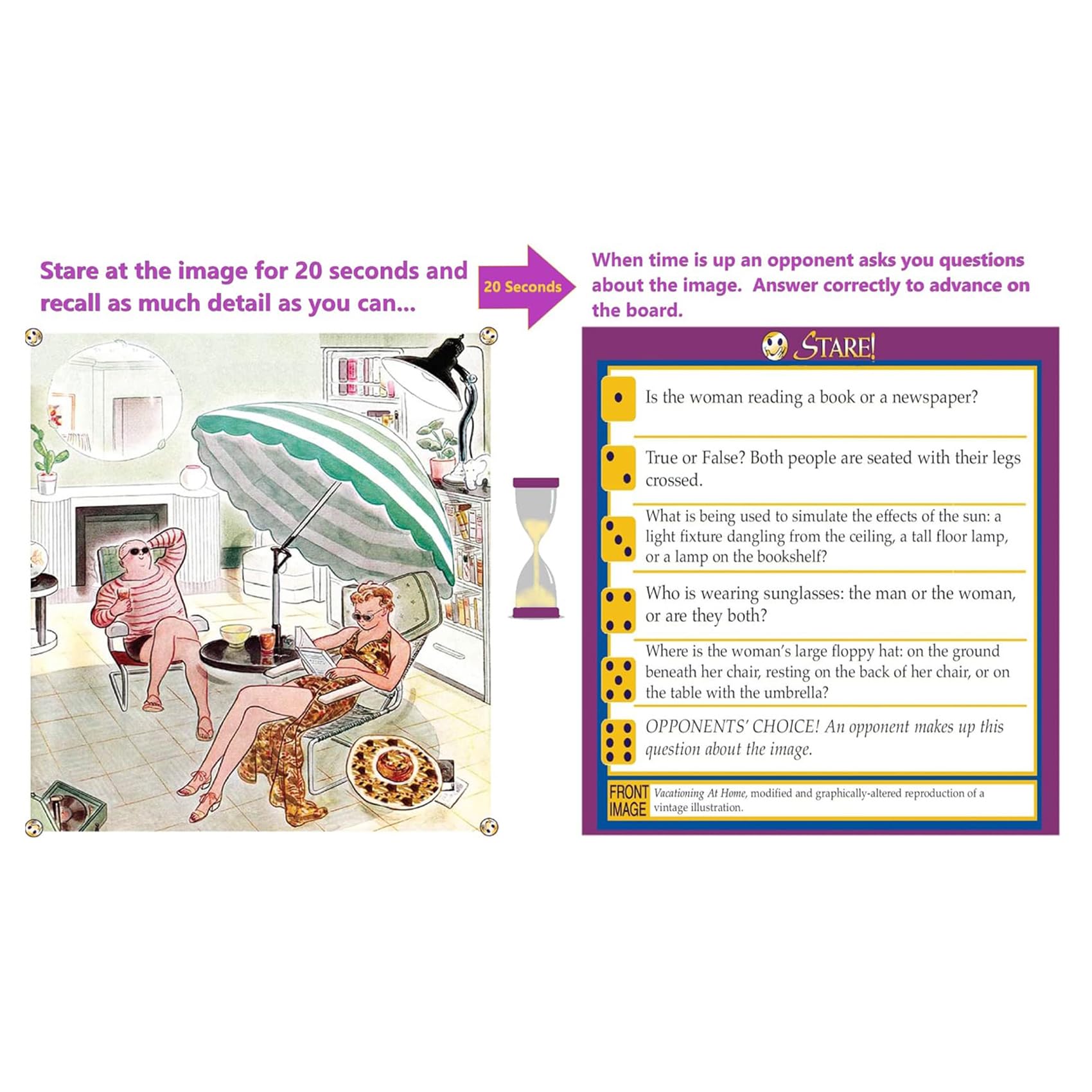 Stare by Game Development Group: funny photo card for interactive family memory practice.