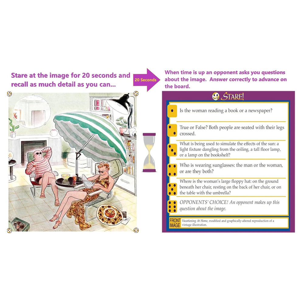 Stare by Game Development Group: funny photo card for interactive family memory practice.