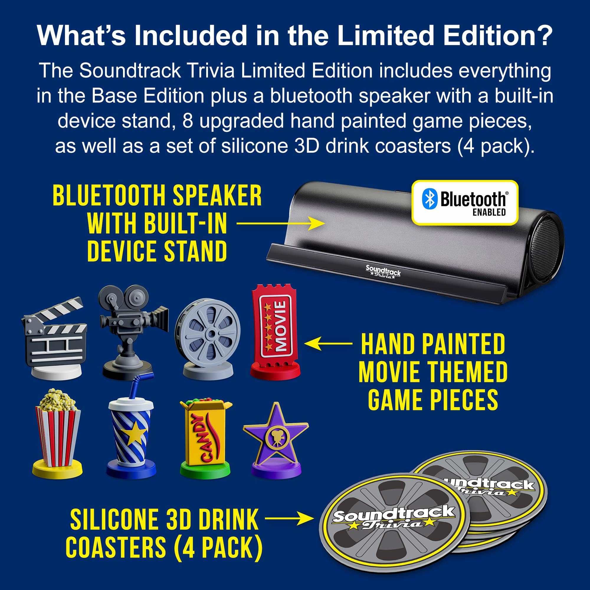 GAME NIGHT MEDIA Soundtrack Trivia Bluetooth speaker for immersive sound during play