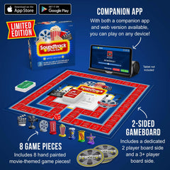 GAME NIGHT MEDIA Soundtrack Trivia board game layout for group play