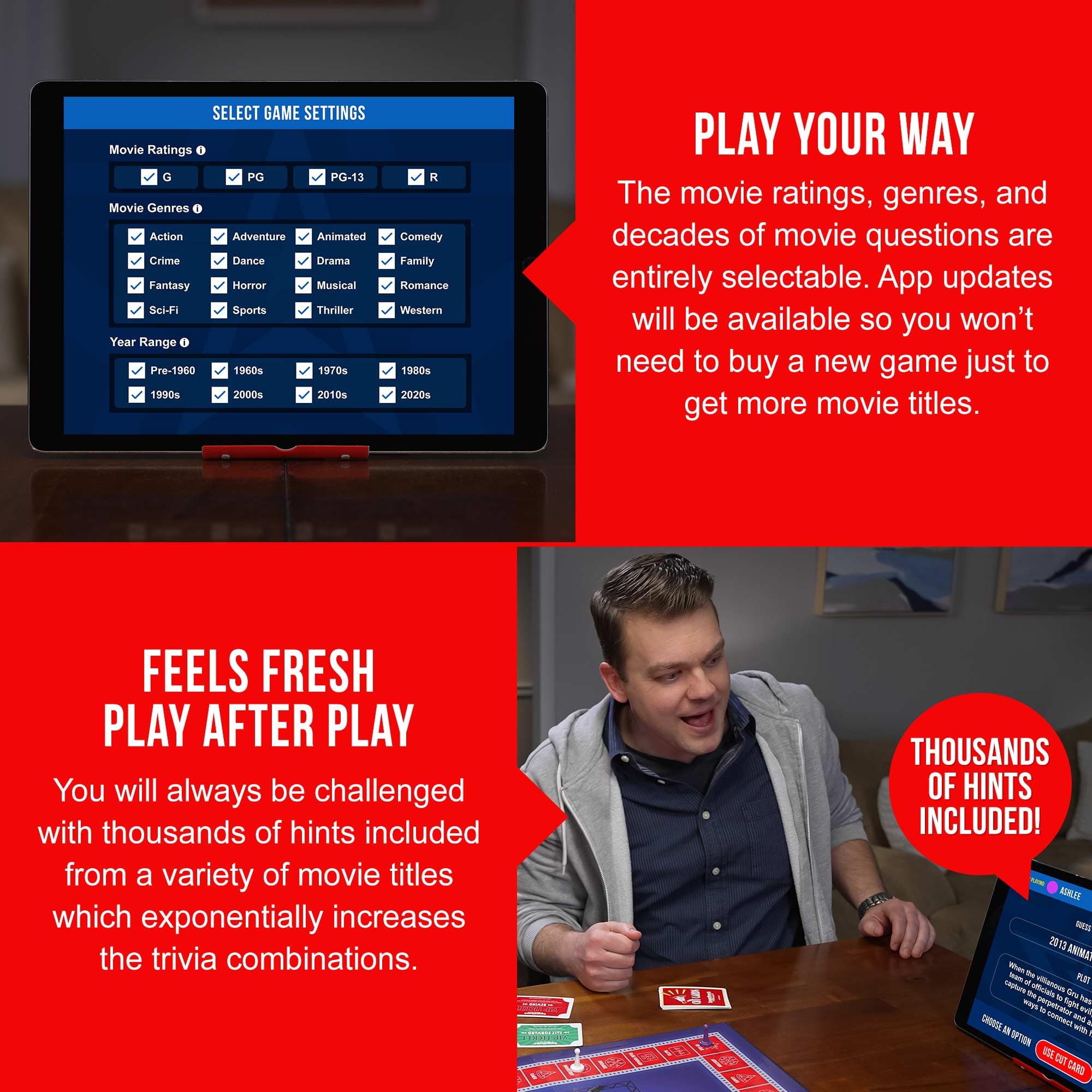 GAME NIGHT MEDIA 15-second movie clip hints guide quick, engaging rounds
