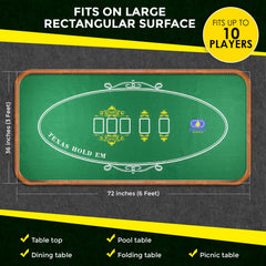 Game Room Heroes easy-glide surface supports effortless card slides.