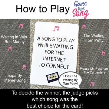 Game That Song 80s Expansion retro card art invites lively competition among friends
