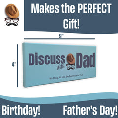 Game That Song Discuss with Dad family game on table encourages shared laughter