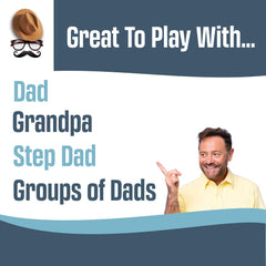 Game That Song Discuss with Dad hand-holding deck invites on-the-go conversations