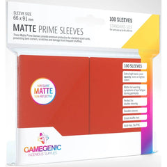 Gamegenic red matte prime sleeves protect standard cards during play.