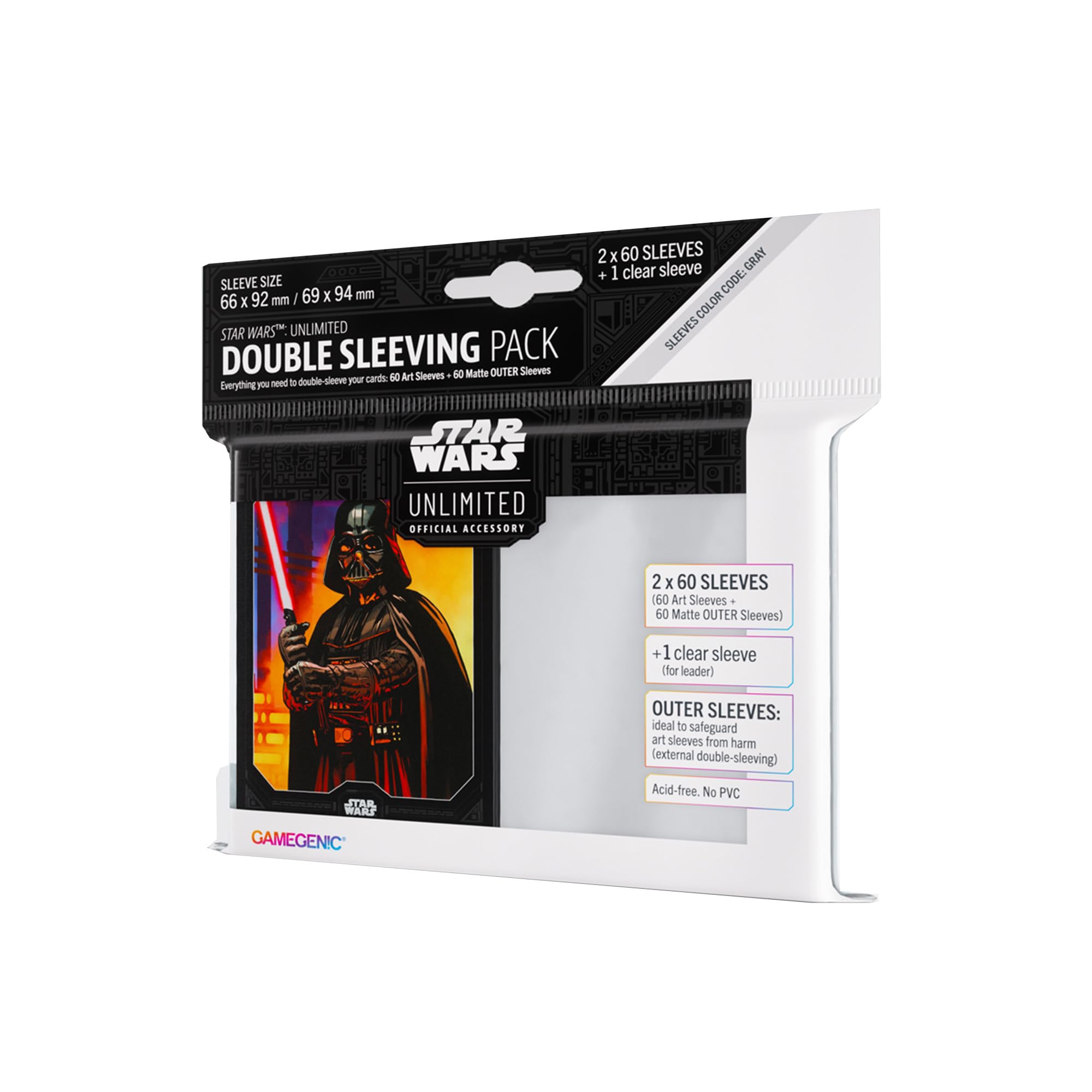 Gamegenic Darth Vader art sleeves protect cards while preserving vivid artwork.