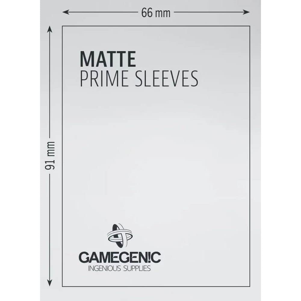 Gamegenic Matte Prime Sleeves Green, 100-pack, professional protection for standard-size cards.