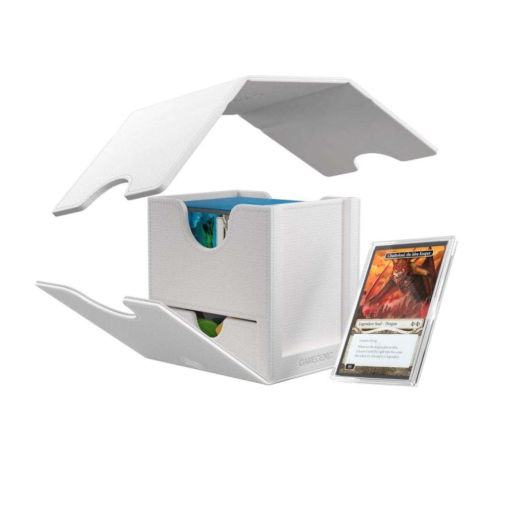 Gamegenic Sidekick Pro 100+ XL integrated drawer for tokens and accessories.