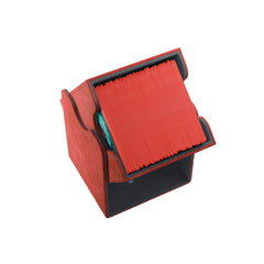 Gamegenic Squire 100+ Red interior with microfiber lining protects cards.