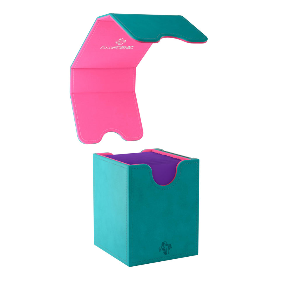 Soft pink microfiber interior of the Gamegenic Squire Plus protecting cards.