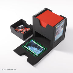 Gamegenic Twin Suns Deck Pod in hand highlights compact, premium design.