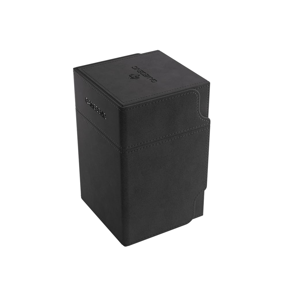 Gamegenic Watchtower 100+ XL interior view showing double-sleeved card storage capacity.