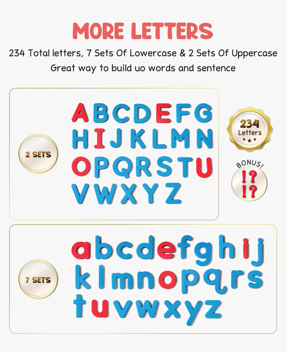 GAMENOTE double-sided magnetic board for reusable writing and arranging letters.