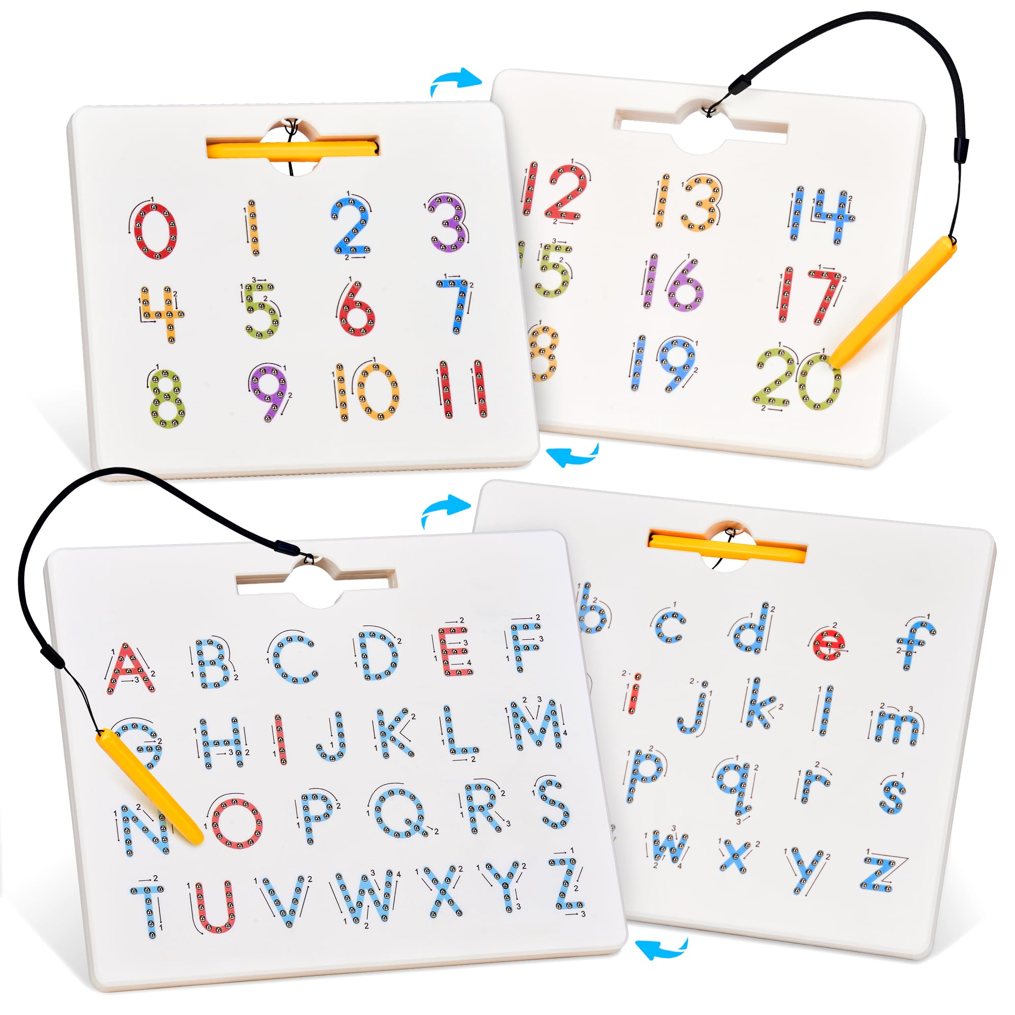 GAMENOTE double-sided board letters side supports uppercase and lowercase practice.