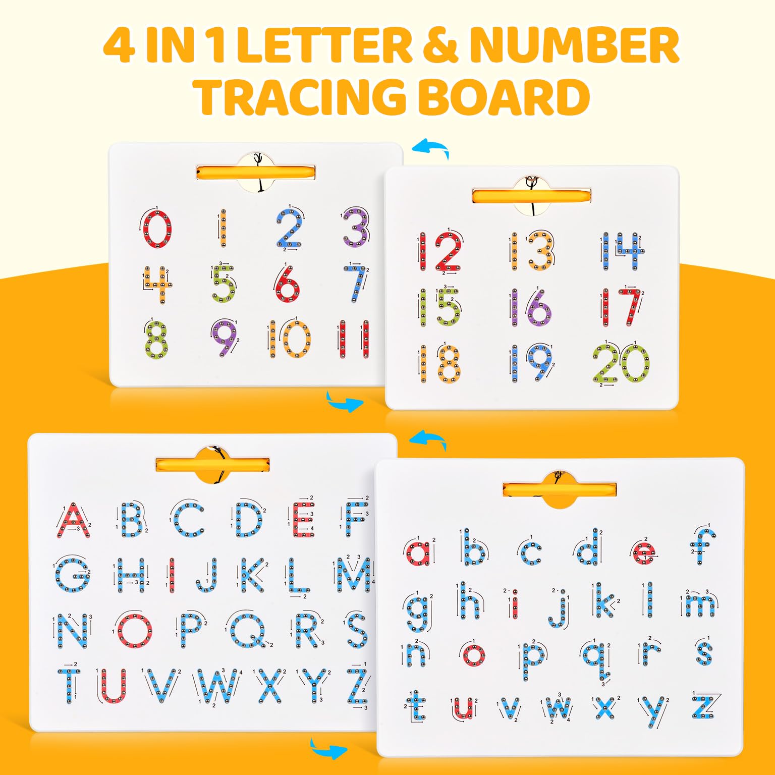 GAMENOTE double-sided board numbers side supports 1–20 tracing.
