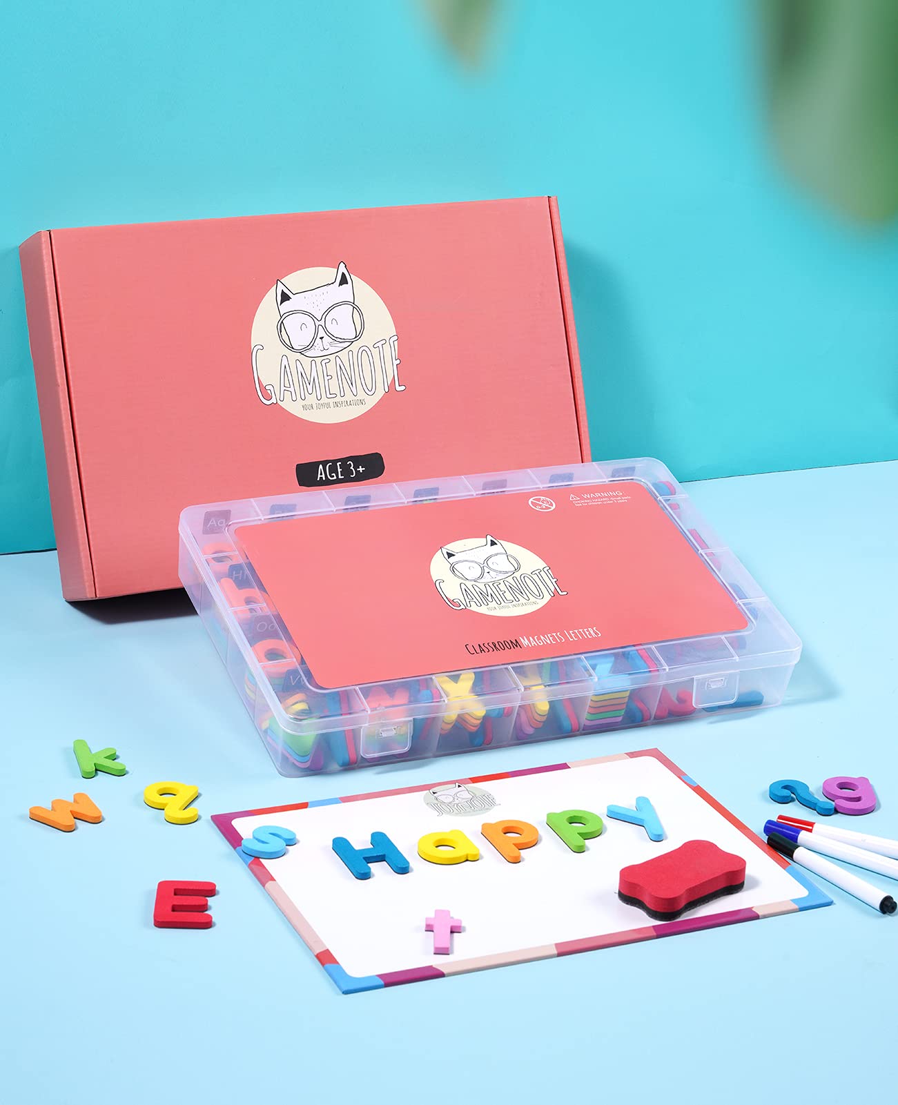 GAMENOTE eight bright colors help distinguish uppercase and lowercase letters.