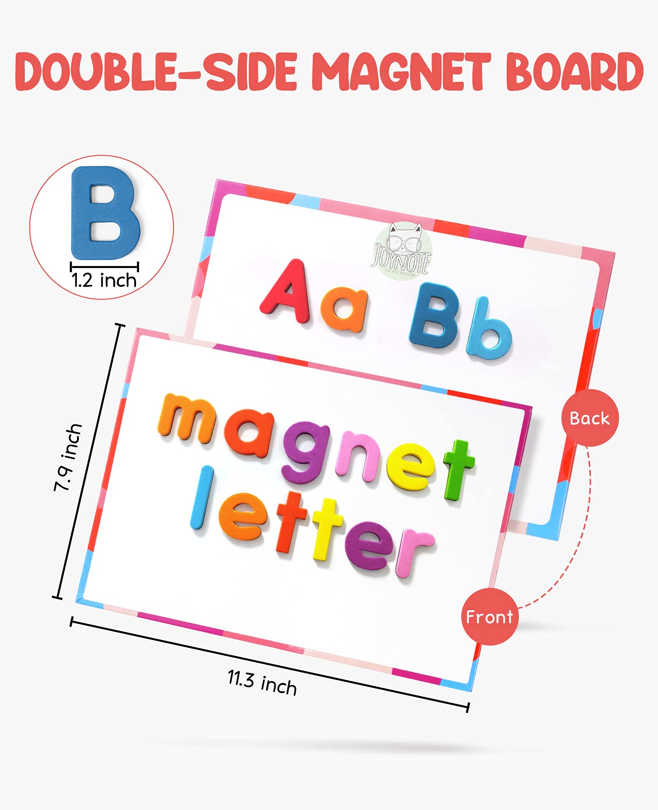 GAMENOTE soft-touch EVA foam letters with back magnets for safe sticking.