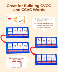 GAMENOTE CVCC CCVC color coded cards aiding phonics practice