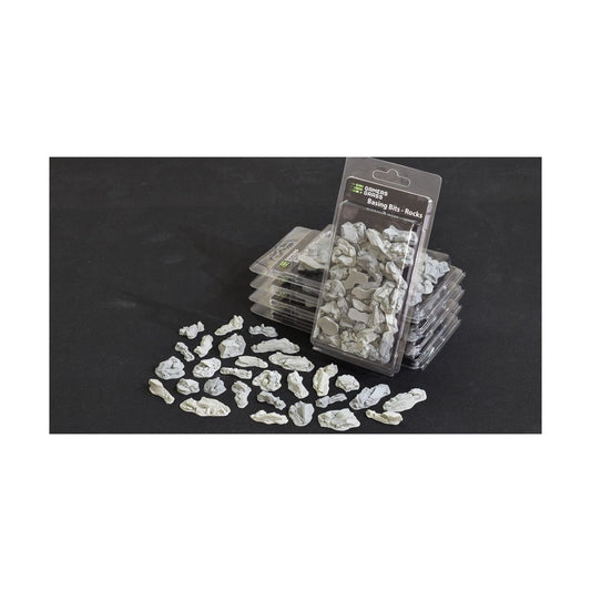 Gamers Grass Basing Bits Rocks demonstrate detailed rock clusters for realistic tabletop bases.