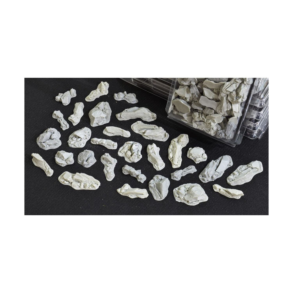 Gamers Grass Basing Bits Rocks close-up shows varied textures for natural-looking stone fields.