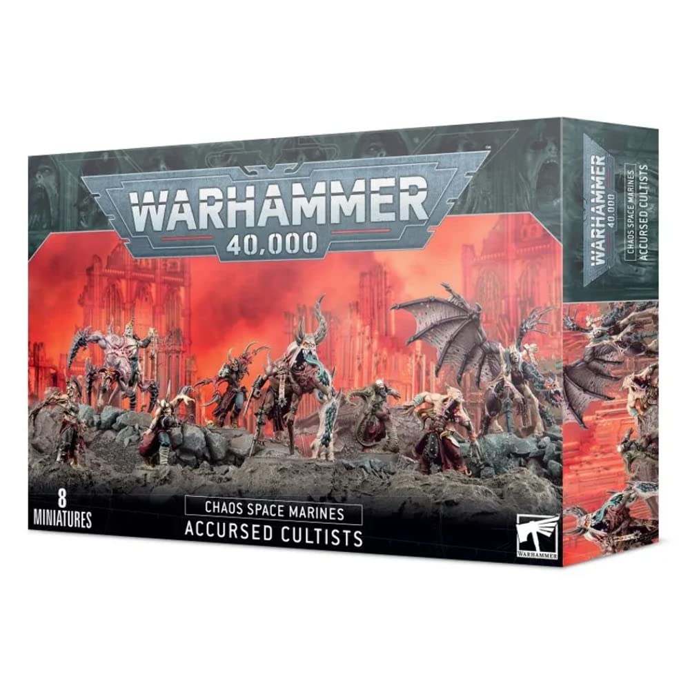 Games Workshop Accursed Cultists miniature for Warhammer 40,000 tabletop battles and hobby painting.