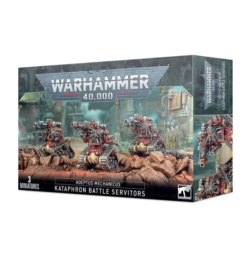 Games Workshop Kataphron Battle Servitors plastic kit in black, customizable for three battlefield units