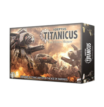 Games Workshop Adeptus Titanicus Horus Heresy box front, starter set for epic battles