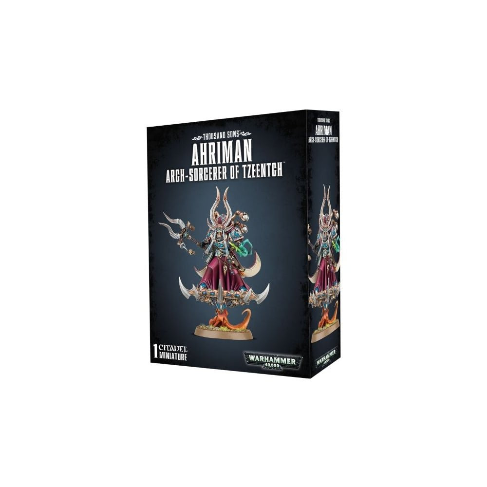 Ahriman Arch-Sorcerer of Tzeentch figure on the Disc makes a dramatic tabletop display.