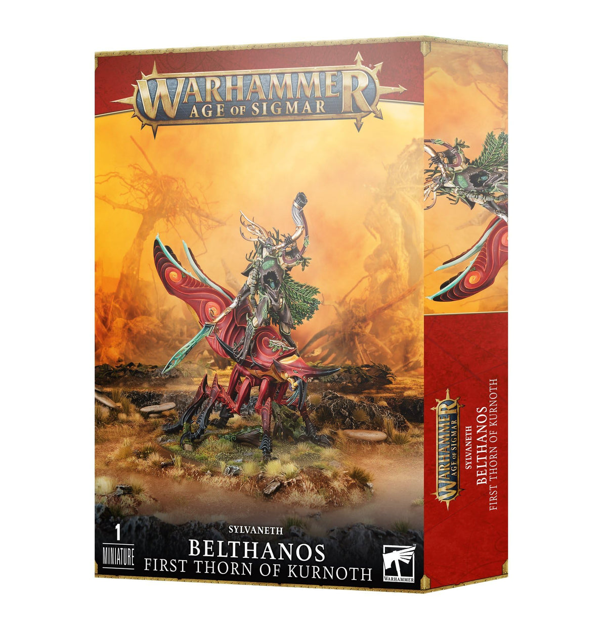 Games Workshop Belthanos First Thorn of Kurnoth assembly pose for dynamic tabletop display.