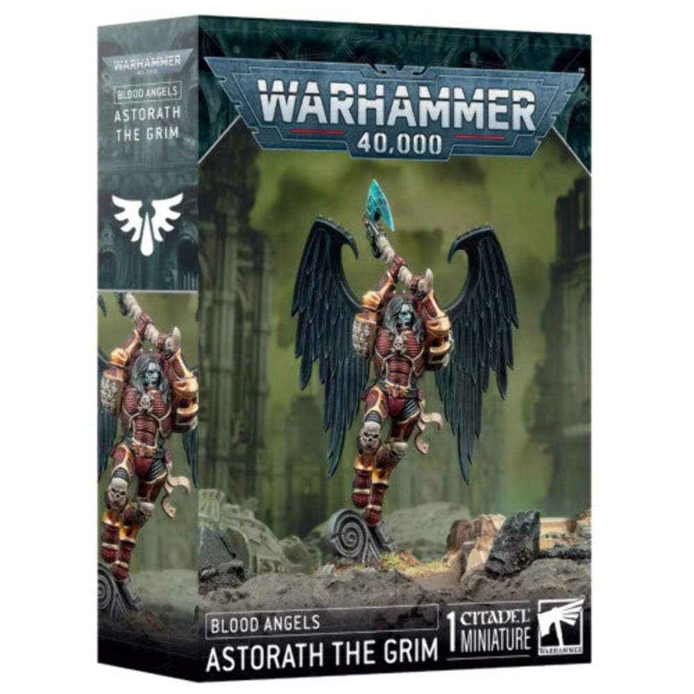 Games Workshop Astorath the Grim front view showing dramatic melee pose for tabletop battles