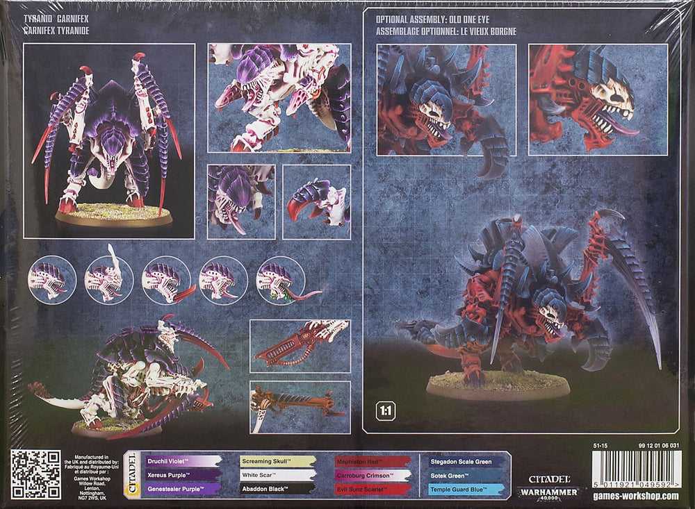 Games Workshop Carnifex Brood in box packaging showing brand-new unopened kit.