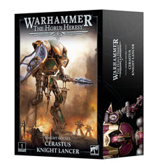 Games Workshop Cerastus Knight Lancer front view, a swift close-quarters combat knight for epic duels.