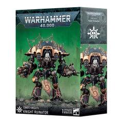 Games Workshop Chaos Knight Ruinator model, assembled, ready for tabletop battles with darkflame lance and terrorpulse missiles
