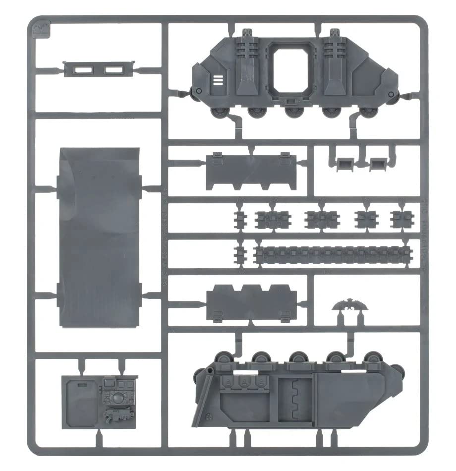 Games Workshop Chaos Rhino assembly-parts show included components for smooth build.
