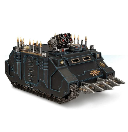 Games Workshop Chaos Rhino side-left view emphasizes spacious cargo area for quick deployment.