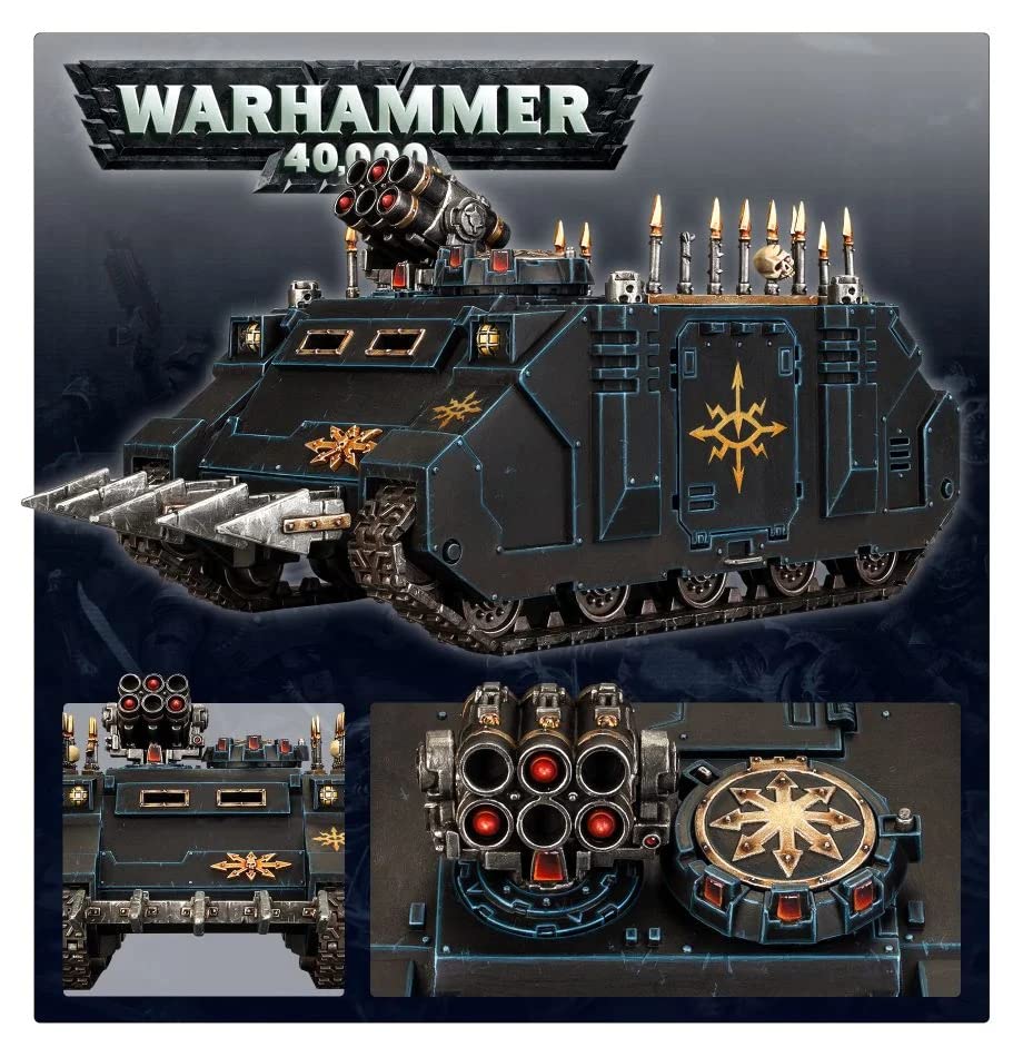 Games Workshop Chaos Rhino side-right view underscores mobility on the battlefield.