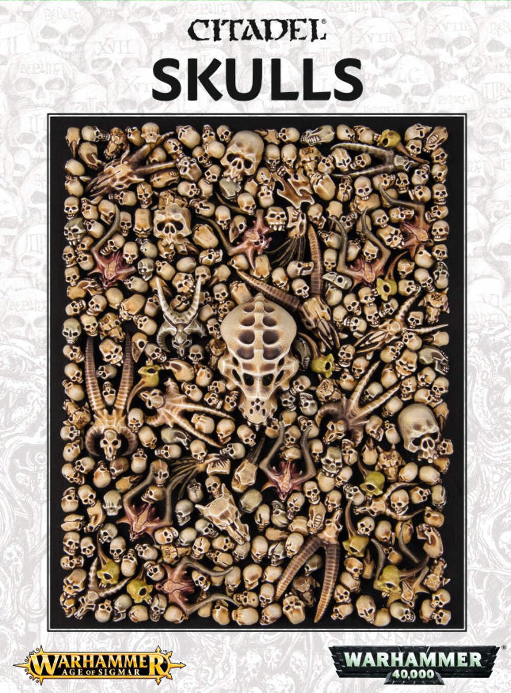 Games Workshop Citadel Skulls box with 340 skulls for scenery and model detailing.