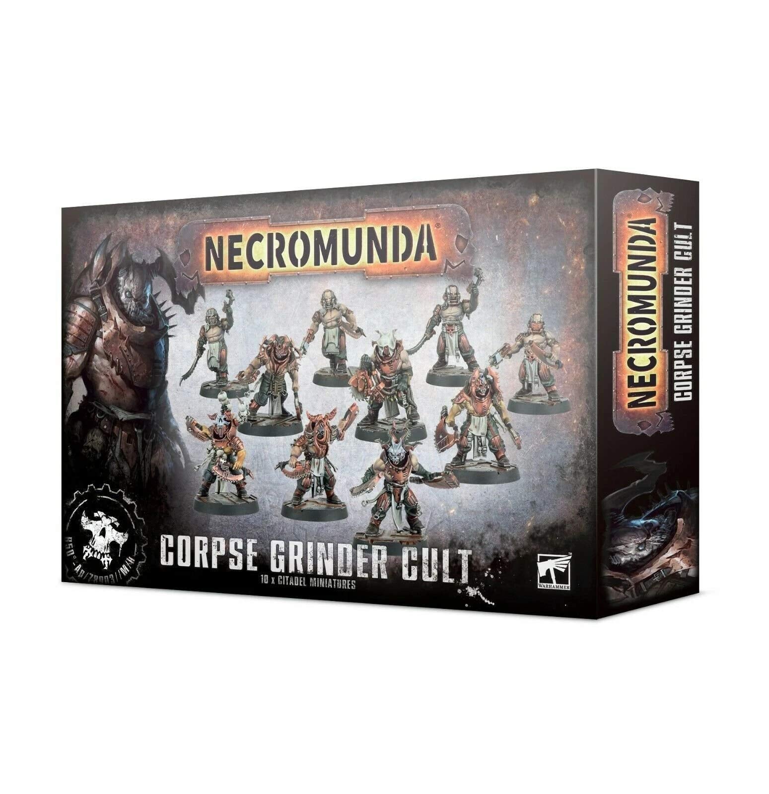 Games Workshop Necromunda Corpse Grinder Cult box with six skinners and four initiates for tabletop battles