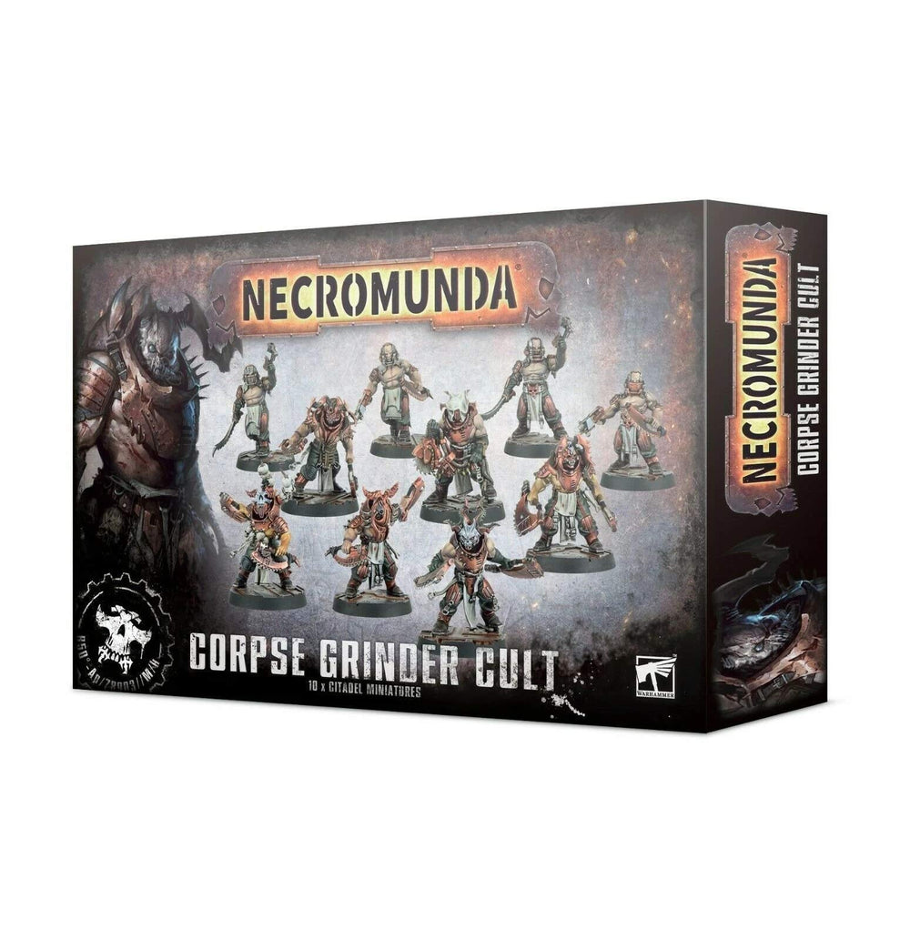 Games Workshop Necromunda Corpse Grinder Cult box with six skinners and four initiates for tabletop battles