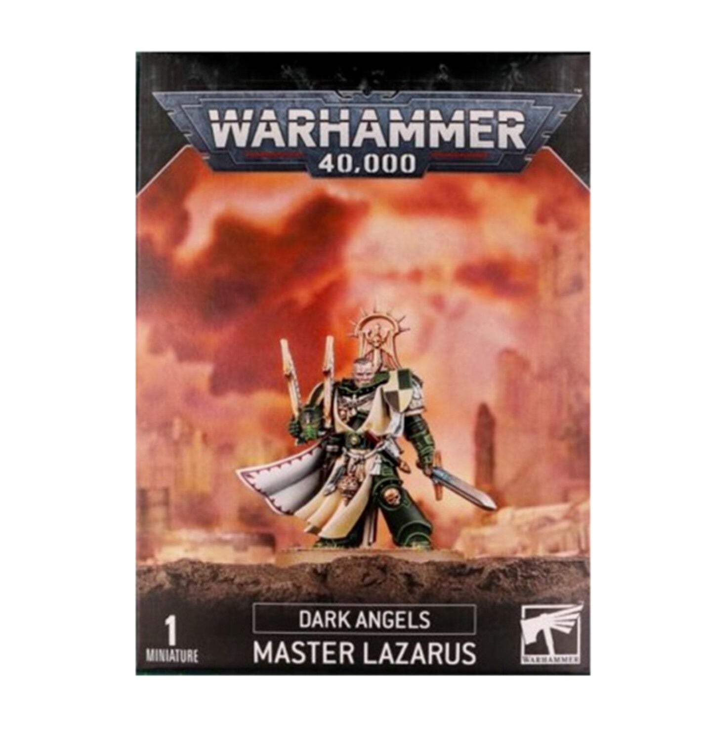 Games Workshop Dark Angels Master Lazarus miniature ideal for tabletop battles and collection.