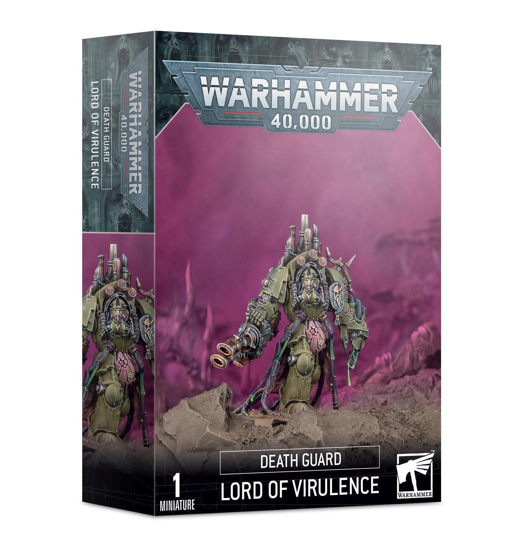 Games Workshop Lord of Virulence model, dramatic plague-themed centerpiece for tabletop Death Guard battles