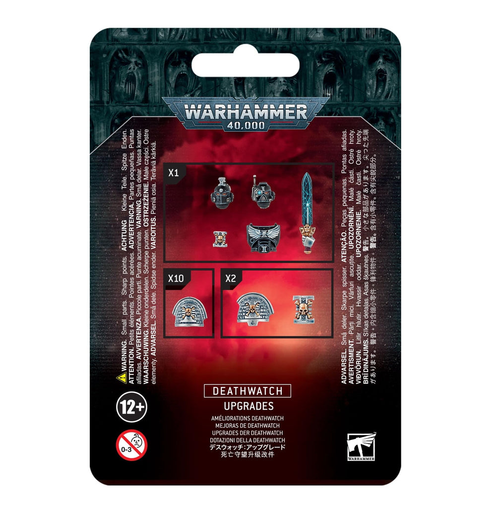 Games Workshop Deathwatch upgrade parts close-up showing fine detailing for customized armies