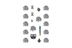 Games Workshop Deathwatch upgrades armor highlights rugged plating for durable-looking models.