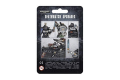 Games Workshop Deathwatch upgrades weapons show enhanced firepower for dramatic battles.