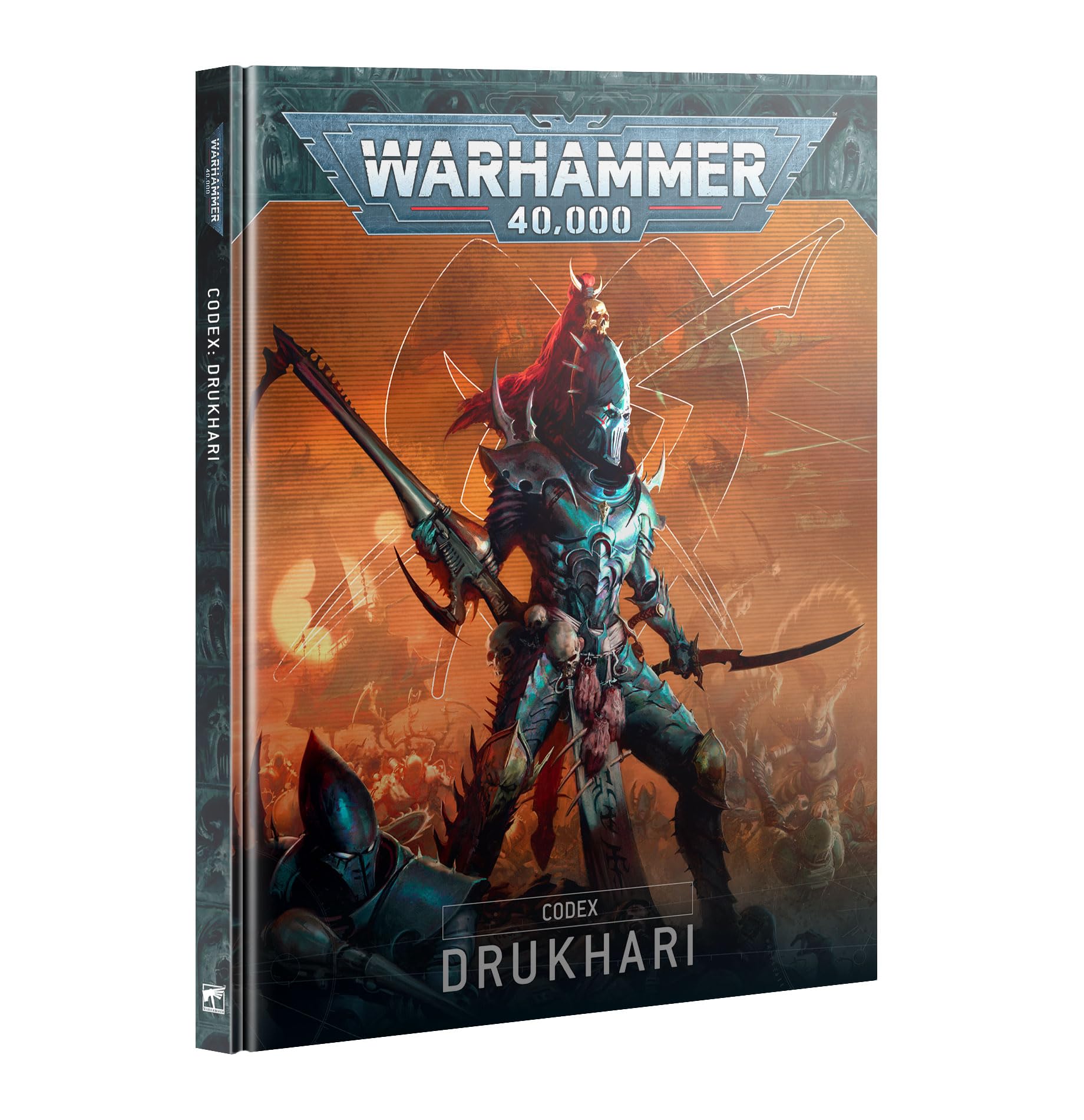 Games Workshop Drukhari codex cover image to spark hobby inspiration and army planning.