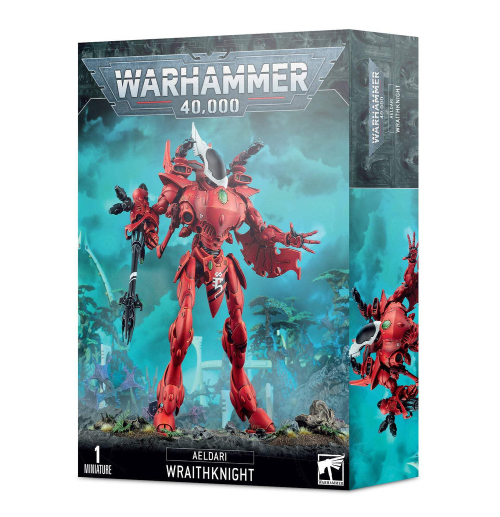 Games Workshop Eldar Wraithknight assembly image shows a model kit ready for hobby painting