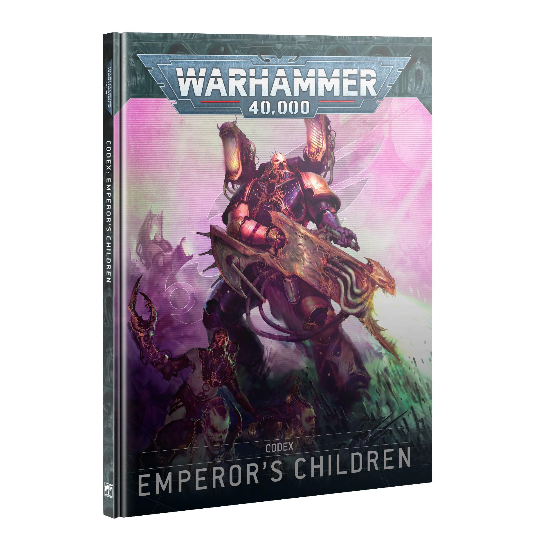 Games Workshop Emperor's Children codex cover image highlighting title and details.