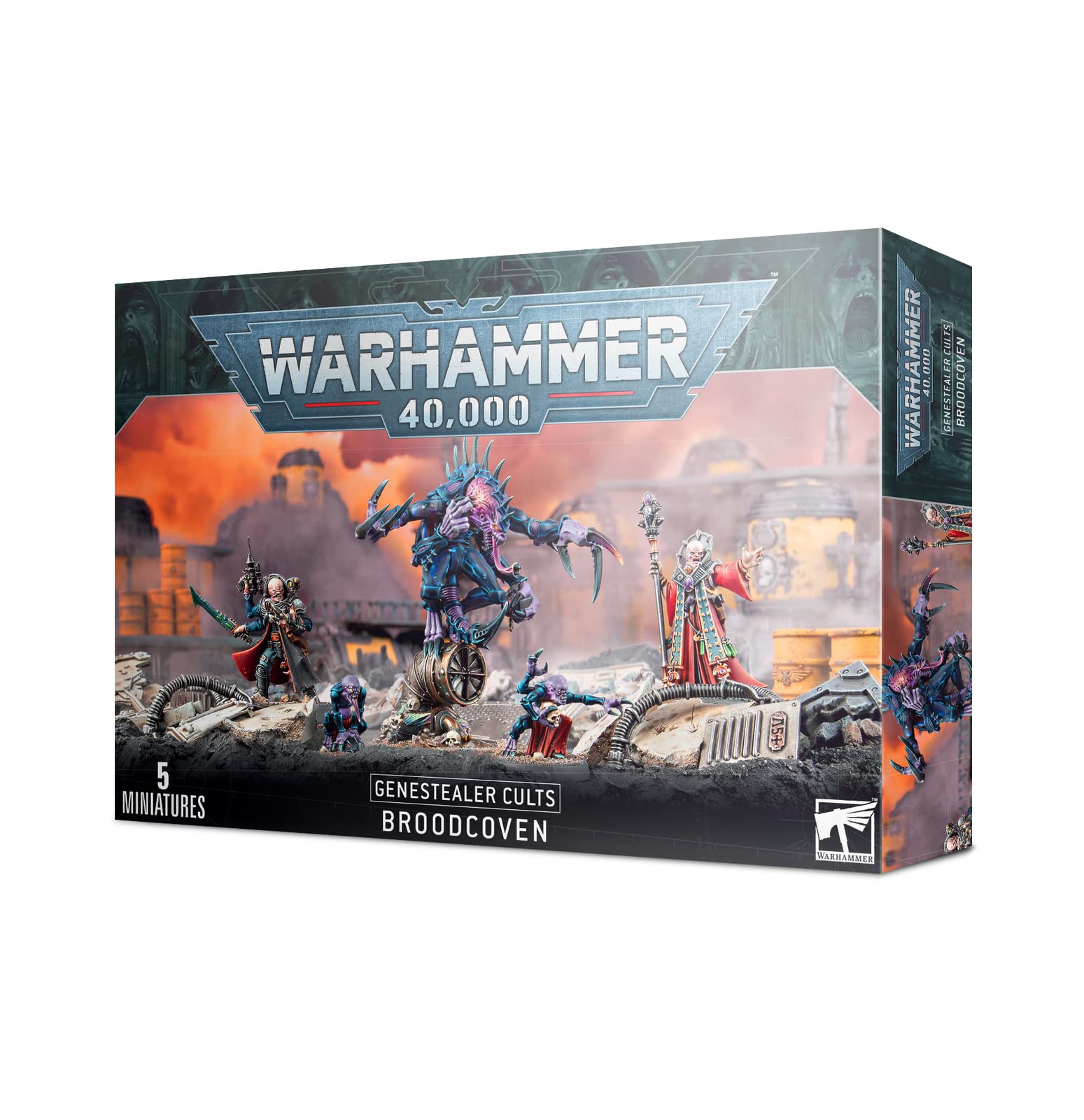 Games Workshop Genestealer Cults Broodcoven Patriarch miniatures ready for tabletop battles and display.